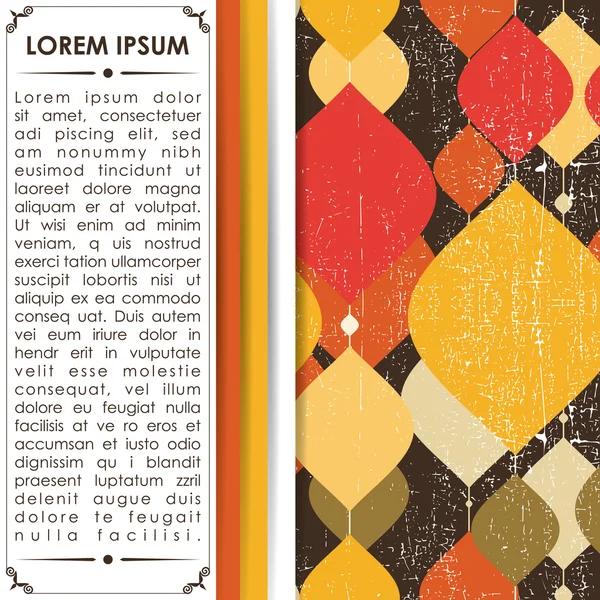 Карточка с красочными декоративными элементами — стоковый вектор