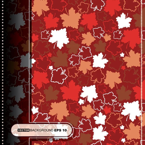 Kaart met kleurrijke bladeren — Stockvector