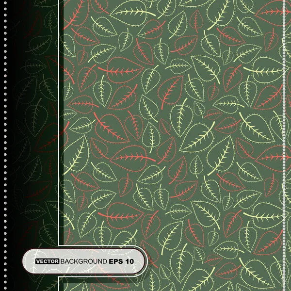 Tarjeta con hojas — Archivo Imágenes Vectoriales