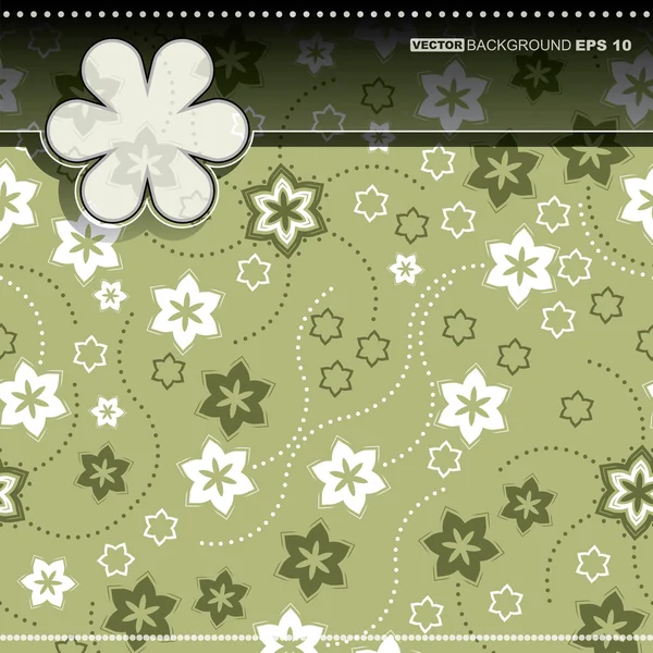Carte avec fleurs — Image vectorielle