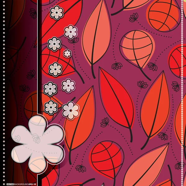 Hojas coloridas patrón sin costura — Archivo Imágenes Vectoriales