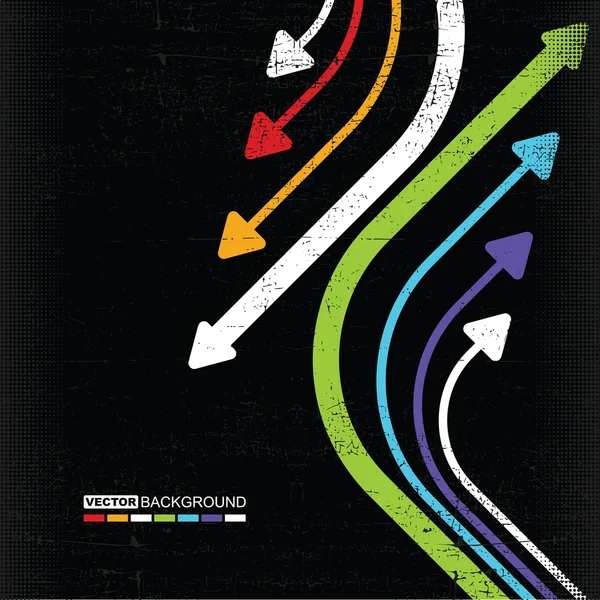 Astratto frecce colorate su sfondo grunge — Vettoriale Stock