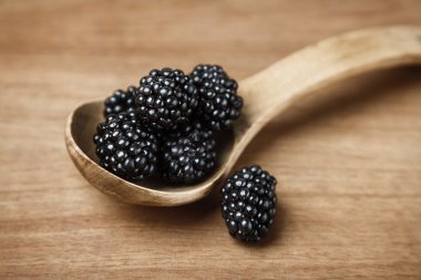 Blackberries in spoon clipart