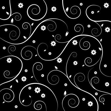 Swirly Leaf Flower Background clipart