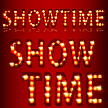 Theatrical Lights ShowtimeText clipart