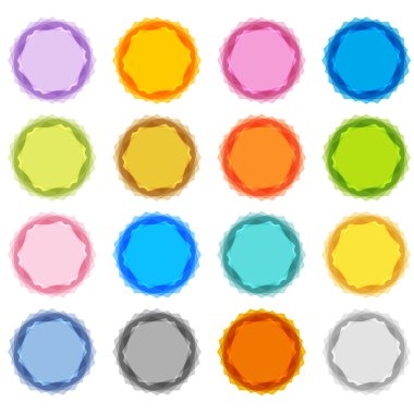 Pastel Fuzzy Starburst Set clipart