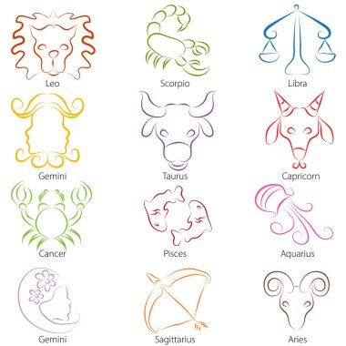 Zodiac Sign Line Art clipart