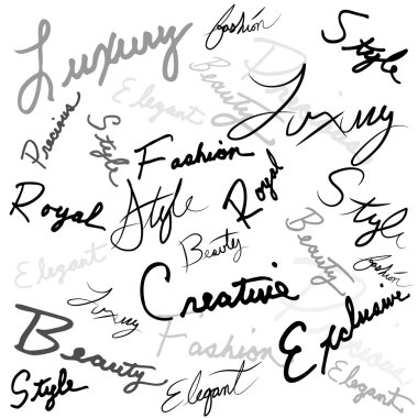 Handwritten Words clipart