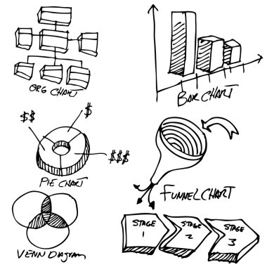 Business Chart Object Set clipart