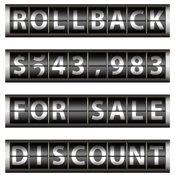 Jauge de prix de Rollback — Image vectorielle