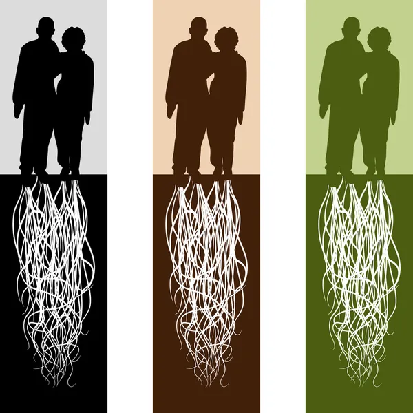 Couple marié — Image vectorielle