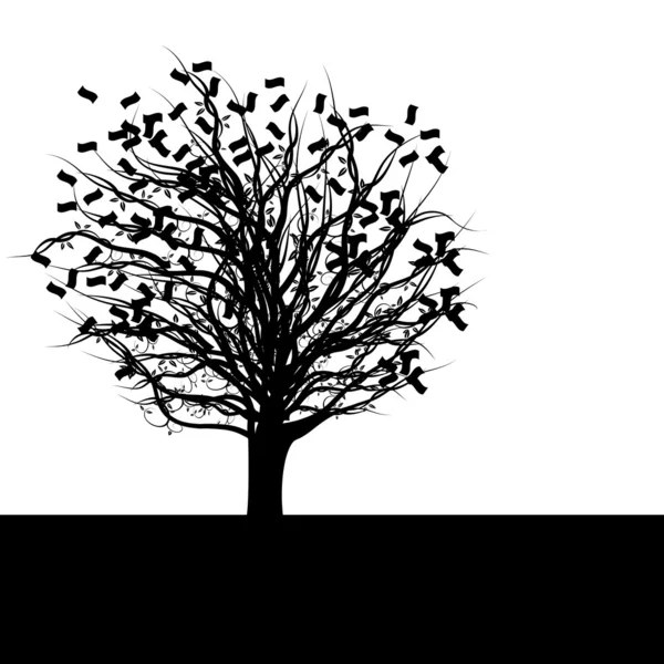Силуэт Денежного дерева — стоковый вектор