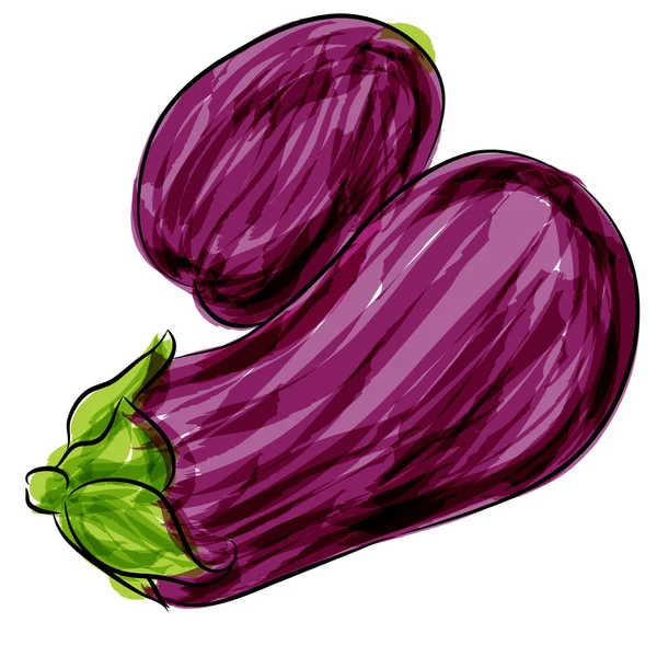 Paars aubergine — Stockvector