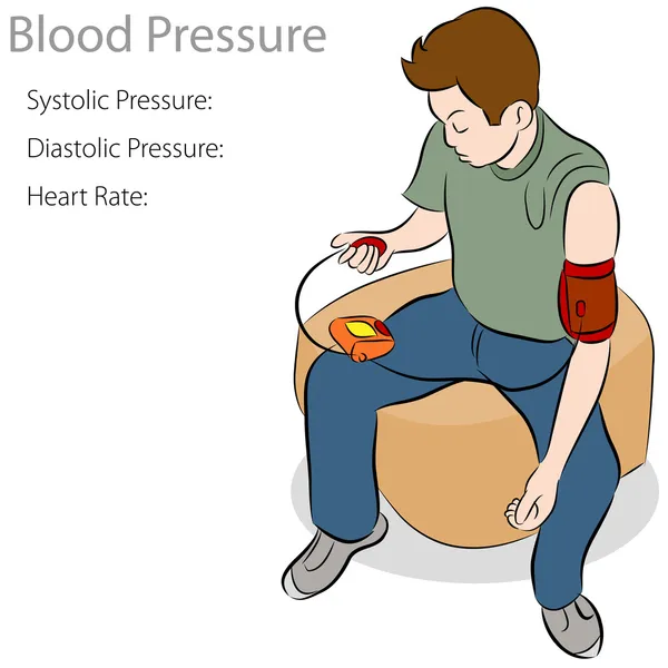 Blood Pressure Test — Stock Vector