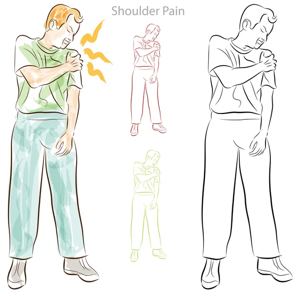 肩の痛み — ストックベクタ
