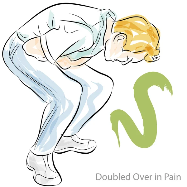 Πόνος στο στομάχι — Διανυσματικό Αρχείο