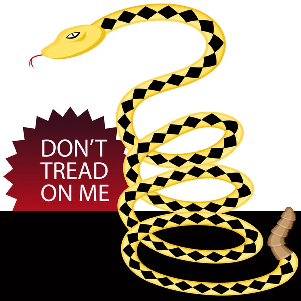 Não pises em mim Serpente — Vetor de Stock