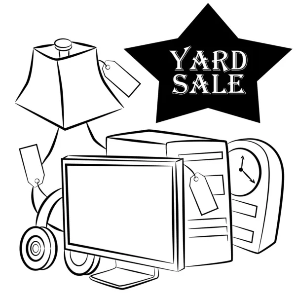 Yard koop objecten — Stockvector