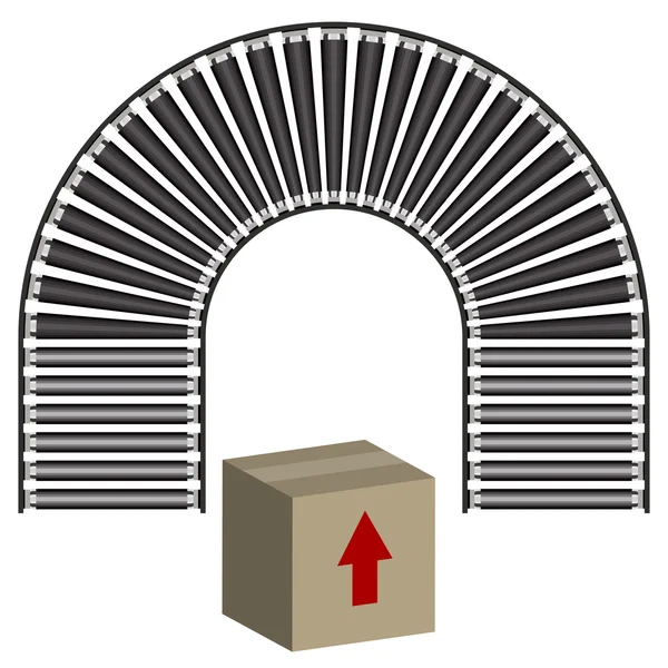 Boîte d'icône de bande transporteuse — Image vectorielle