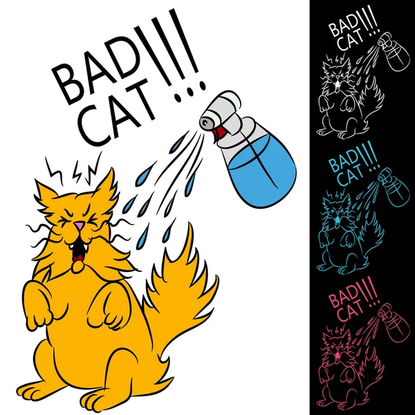 Плохая кошка — стоковый вектор