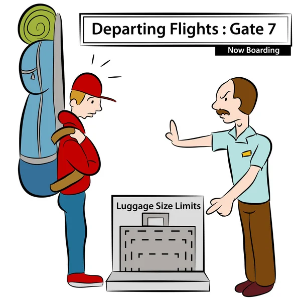 Limites de taille des bagages — Image vectorielle