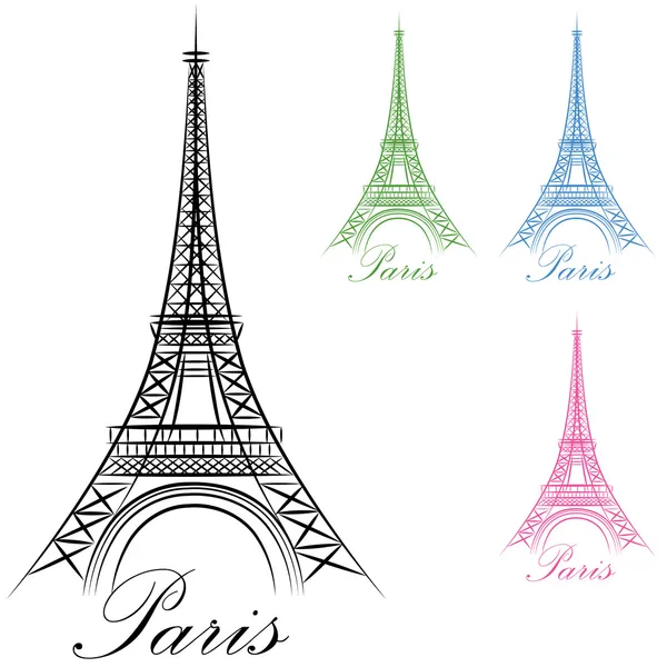 Pariser Eiffelturm-Ikone — Stockvektor