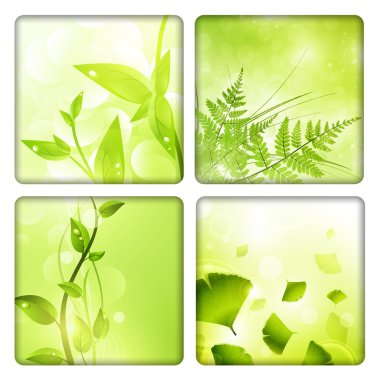 Eco background collection clipart