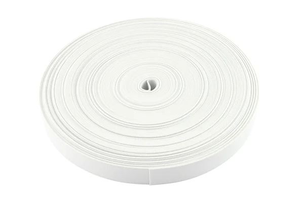 Witte elastische roll op witte achtergrond. — Stockfoto
