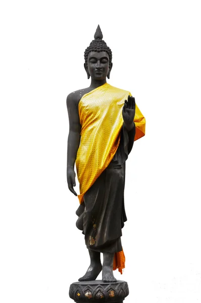 Buda heykeli yansıması ile — Stok fotoğraf