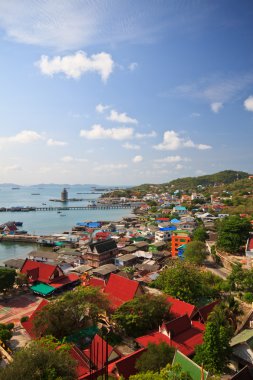 Üstten Görünüm koh sichang, Island, Tayland