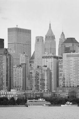 New York'un manhattan siyah ve beyaz