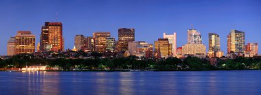 Boston gece sahne panorama