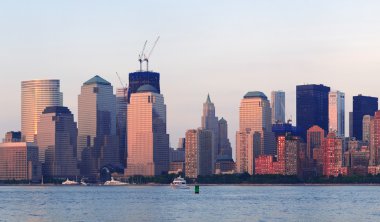 New York Şehri Manhattan şehir merkezi silueti