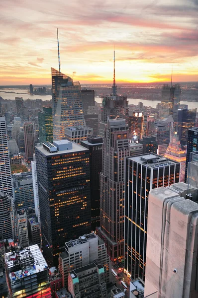 Manhattan zonsondergang — Stockfoto