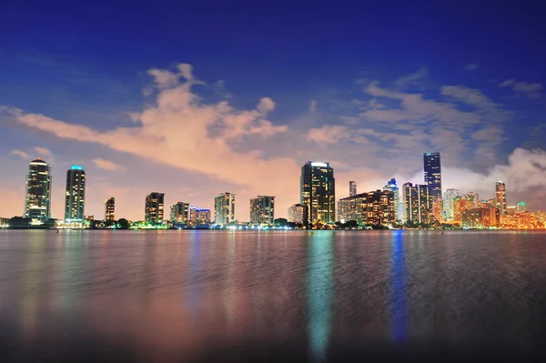 迈阿密夜景 — 图库照片