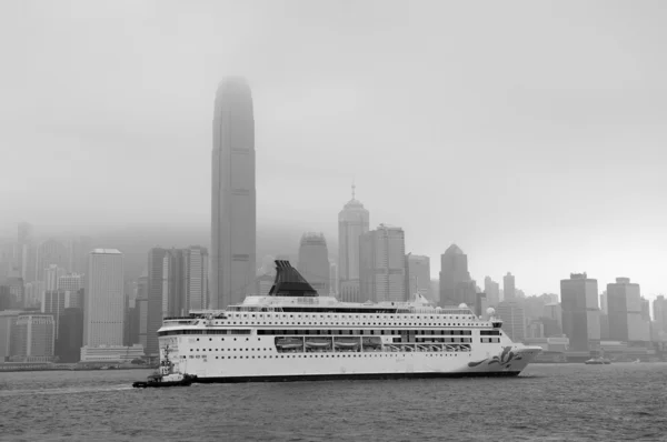 Hong kong czarno-białe — Zdjęcie stockowe