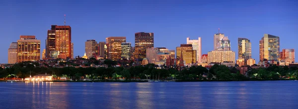 Panorama de la scène nocturne Boston — Photo
