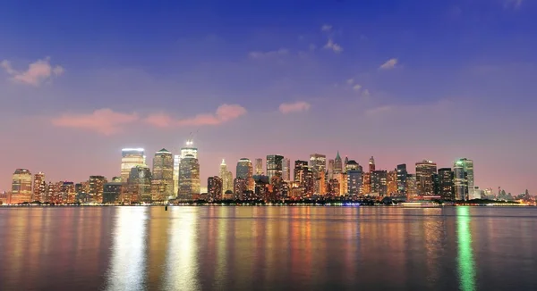New York Manhattan panorama crepuscolo — Foto Stock