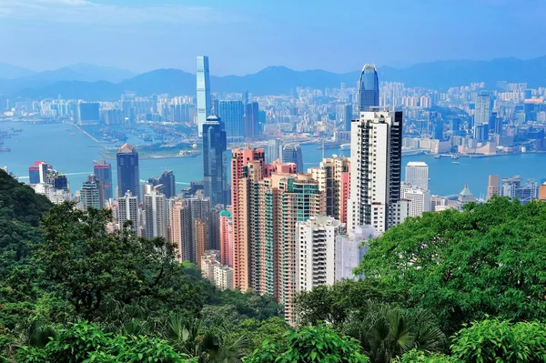香港山顶视图 — 图库照片