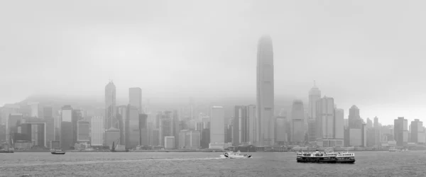 Чёрно-белый Гонконг — стоковое фото