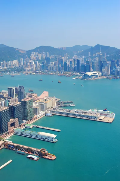 Letecký pohled na Hong kong — Stock fotografie