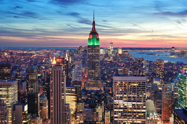 Manhattan Nowy Jork gród ptaka — Zdjęcie stockowe