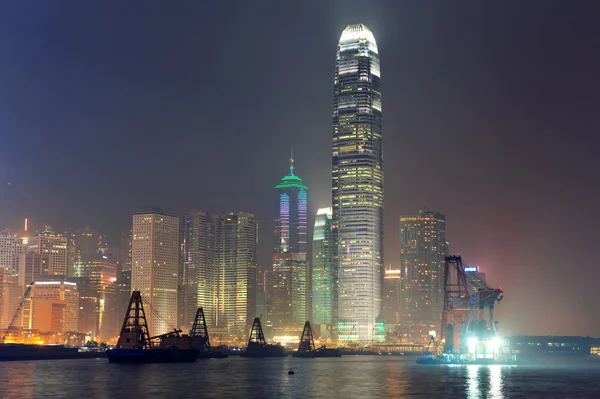 Хонг Конг нічний вид — стокове фото