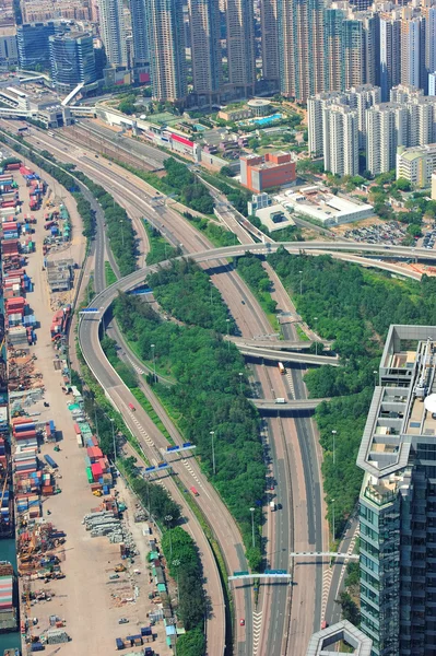 Highway aerial view — Stock Photo, Image