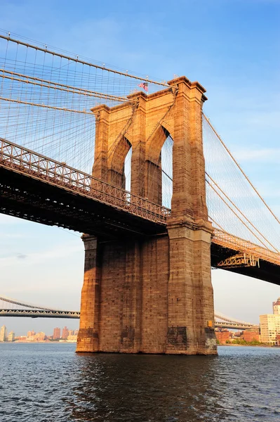 美国纽约市曼哈顿布鲁克林大桥 — 图库照片