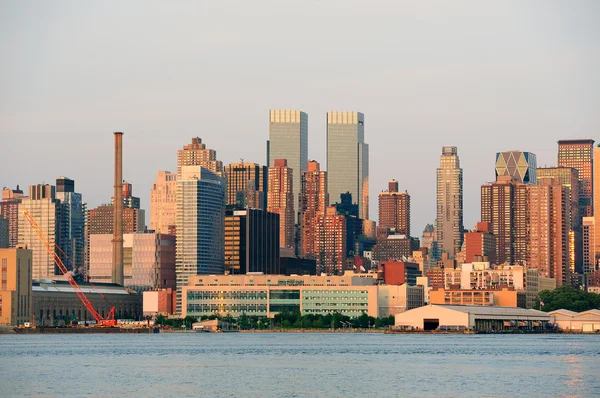 Stadtsilhouette von New York City Manhattan — Stockfoto