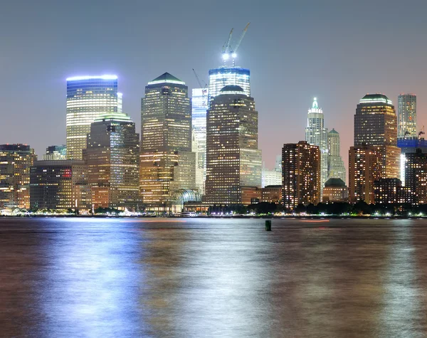 New york city manhattan schemering panorama — Stockfoto