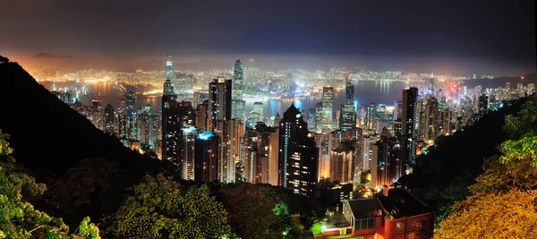Hong Kong 's nachts — Stockfoto