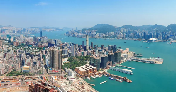 stock image Hong Kong aerial view