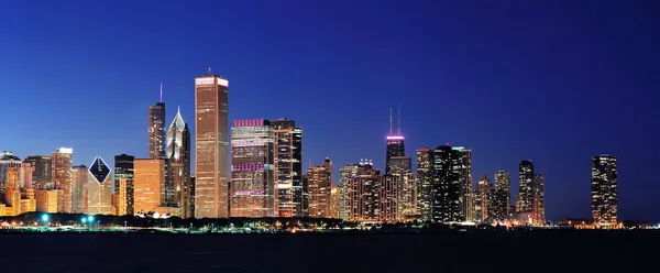 Chicago noite panorama — Fotografia de Stock